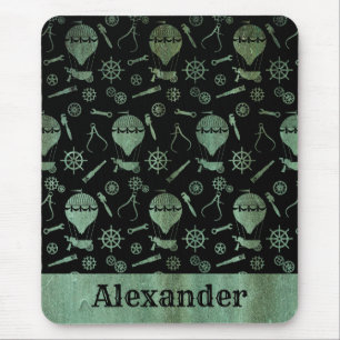 Steampunk Verdigris Bronze Balloons Individuelle N Mousepad
