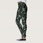 Steampunk Verdigris Bronze Crows and Gears Leggings (Links)