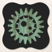 Steampunk Verdigris Bronze Gear I Untersetzer (Vorderseite)