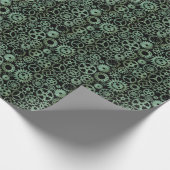 Steampunk Verdigris Bronze Gears Geschenkpapier (Ecke)