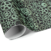 Steampunk Verdigris Bronze Gears Geschenkpapier (Rolleneckpunkt)