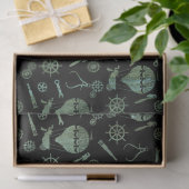 Steampunk Verdigris Bronze Hot Air Balloons Seidenpapier (Geschenk)