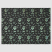 Steampunk Verdigris Bronze Hot Air Balloons Seidenpapier (Vorderseite)