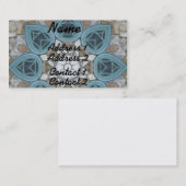 Steampunk Verdigris-Fenster-Mandala Visitenkarte (Vorne/Hinten)
