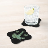 Steampunk Verdigris Flying Crow und Gears Untersetzer (Vor Ort)