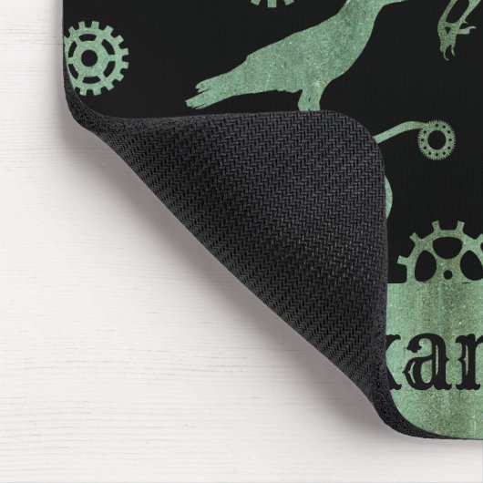 Steampunk Verdigris Gears und Crows Individuelle N Mousepad (Ecke)