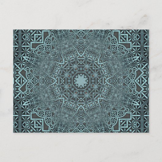 Steampunk Verdigris Lattice Postkarte (Vorderseite)