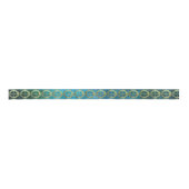 Steampunk Verdigris Rusty Cogwheel Satinband (Vorderseite)