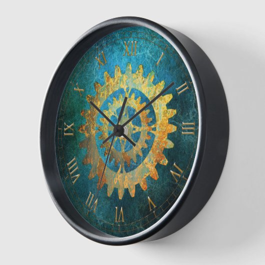 Steampunk Verdigris Rusty Cogwheel Uhr (Winkel)