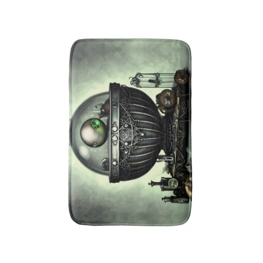 Steampunk-Verzierte Kauldron- und Magiegegenstände Badematte (Vorderseite Vertikal)