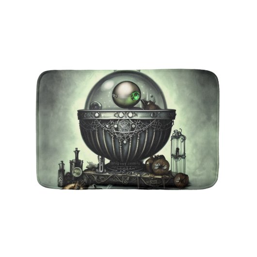 Steampunk-Verzierte Kauldron- und Magiegegenstände Badematte (Vorderseite)