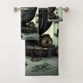 Steampunk-Verzierte Kauldron- und Magiegegenstände Badhandtuch Set (Insitu)