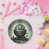 Steampunk-Verzierte Kauldron- und Magiegegenstände Pappteller (Party)