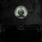 Steampunk-Verzierte Kauldron- und Magiegegenstände Runde Wanduhr