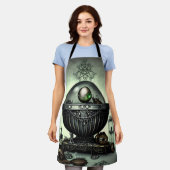 Steampunk-Verzierte Kauldron- und Magiegegenstände Schürze (Getragen)