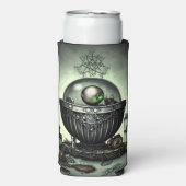 Steampunk-Verzierte Kauldron- und Magiegegenstände Selters Dosenkühler (Seltzer Vorderseite)