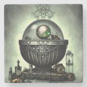 Steampunk-Verzierte Kauldron- und Magiegegenstände Steinuntersetzer (Vorderseite)