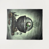 Steampunk-Verzierte Kauldron- und Magiegegenstände Wandteppich (Vorderseite (Horizontal))