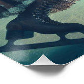 Steampunk Victorian Fantasy Winter Messenger Poster (Ecke)