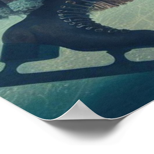 Steampunk Victorian Fantasy Winter Messenger Poster (Ecke)