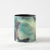 Steampunk Victorian Fantasy Winter Messenger Tasse (Zentrum)