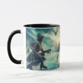 Steampunk Victorian Fantasy Winter Messenger Tasse (Links)