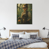 Steampunk Victorian Gardener Art Leinwanddruck (Insitu (Schlafzimmer))