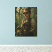 Steampunk Victorian Gardener Art Leinwanddruck (Insitu (Holzboden))