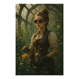 Steampunk-Victorian-Gärtner-Kunst Fotodruck