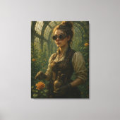 Steampunk-Victorian-Gärtner-Kunst Leinwanddruck (Vorderseite)