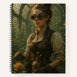 Steampunk-Victorian-Gärtner-Kunst Notizblock
