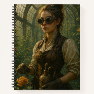 Steampunk-Victorian-Gärtner-Kunst Notizblock