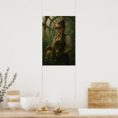 Steampunk-Victorian-Gärtner-Kunst Poster (Küche)