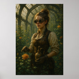 Steampunk-Victorian-Gärtner-Kunst Poster
