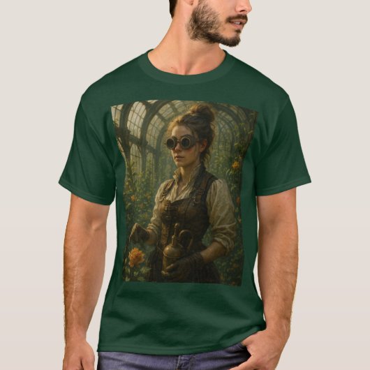 Steampunk-Victorian-Gärtner-Kunst T-Shirt (Vorderseite)