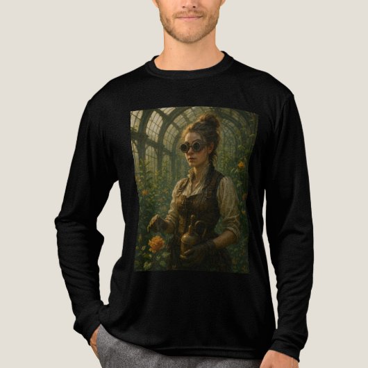 Steampunk-Victorian-Gärtner-Kunst Tri-Blend Shirt (Vorderseite)