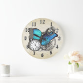 Steampunk Victorian Gears Große Wanduhr (Zuhause)