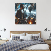 Steampunk Victorian Space Air Captain Leinwanddruck (Insitu (Schlafzimmer))