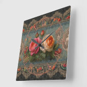 Steampunk Victorian Wall Clock Quadratische Wanduhr (Winkel)