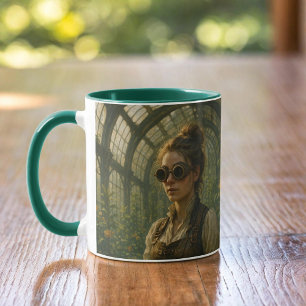 Steampunk-Victorian-whimsicaler Gärtner-Kunst Tasse
