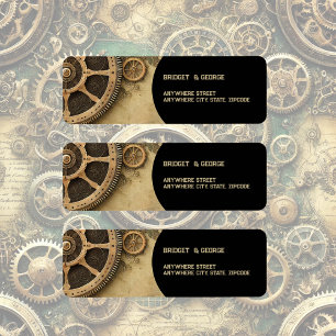 Steampunk-Victorian-Zahnrad-Hochzeits-Rücksendeeti
