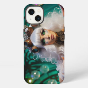 Steampunk-Victorianische futuristische grüne Tänze iPhone 13 Hülle