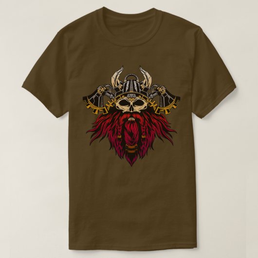 Steampunk Viking skull Classic TShirt (Design vorne)