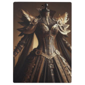 Steampunk Viktorianisch Black and Gold Empress Gow Klemmbrett (Rückseite)