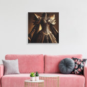 Steampunk Viktorianisch Black and Gold Empress Gow Leinwanddruck (Insitu (Wohnzimmer))