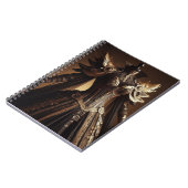 Steampunk Viktorianisch Black and Gold Empress Gow Notizblock (Linke Seite)