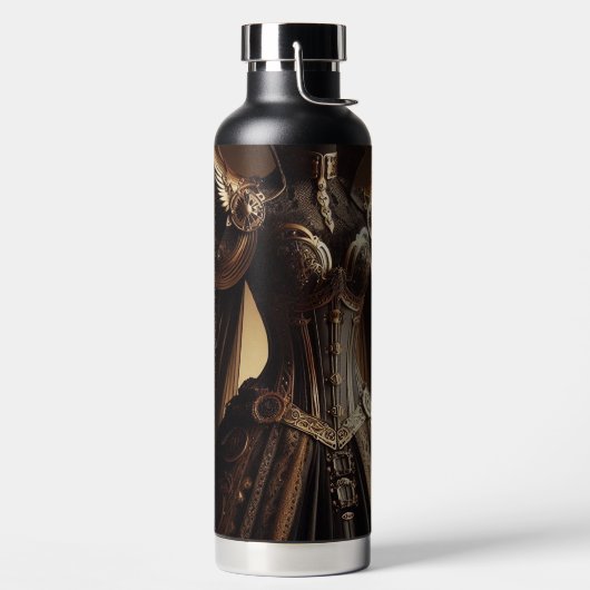 Steampunk Viktorianisch Black and Gold Empress Gow Trinkflasche (links)
