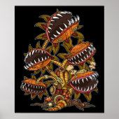 Steampunk Viktorianisch Carnivorys Pflanze Venus F Poster (Vorne)