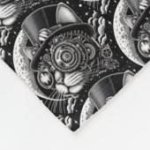 Steampunk Viktorianisch Cat Fleecedecke (Ecke)