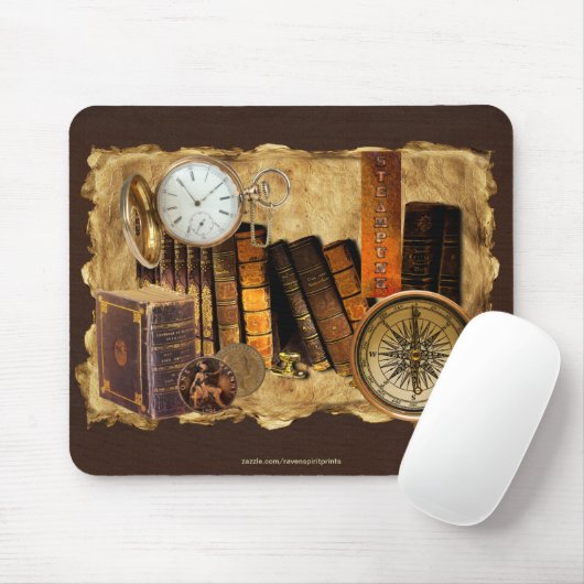 Steampunk Viktorianisch Collage Mousepad Art (Mit Mouse)